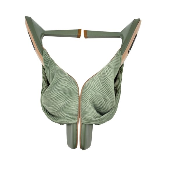 VICI Green Strappy Heeled Sandals Women 8.5 Straight Comfortable Square Toe 4 In - Picture 7 of 13